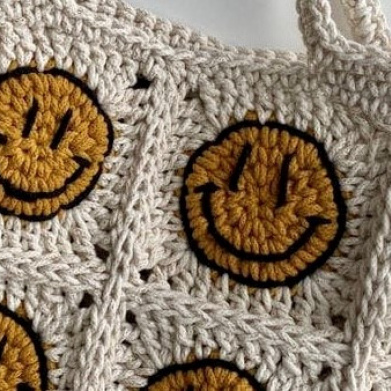 Made to order - Crochet Smiley Handbag